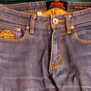 SUPERDRY Men's Jeans Sz 29 DARK blue denim | DARK WASHED | Slim Fitted